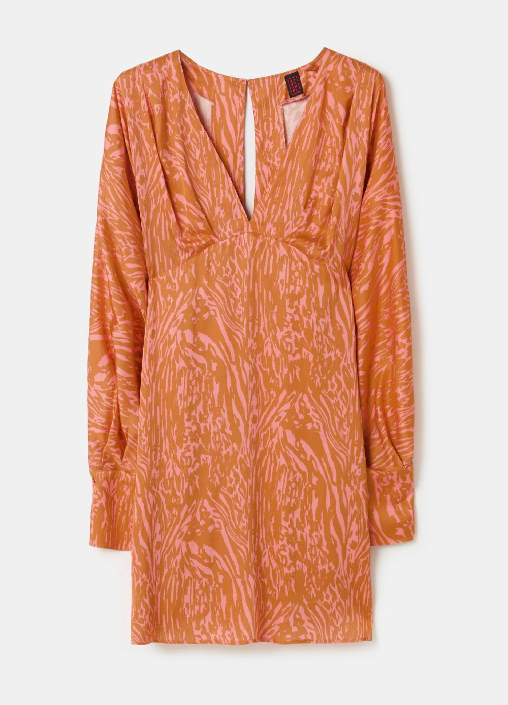 Stefanel Vestito corto in satin con stampa moire Super Saving Price