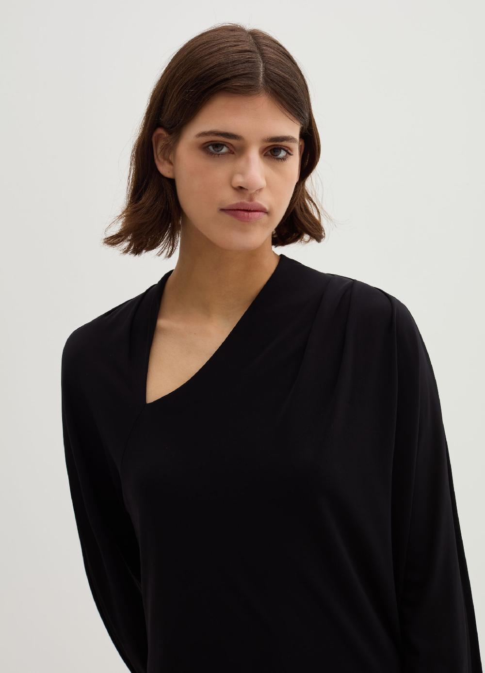 Stefanel Vestito midi in crêpe jersey con scollo a V Ultimi tre giorni