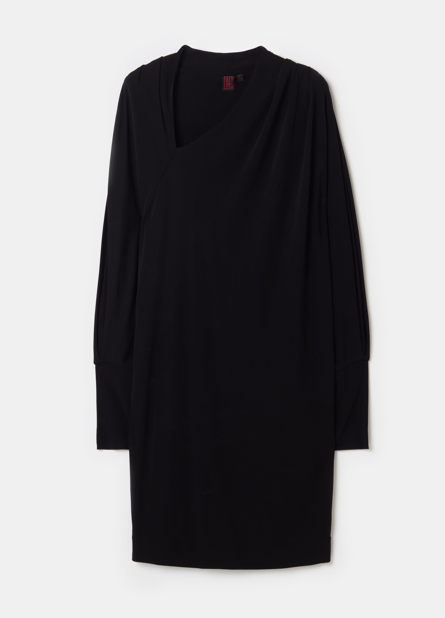 Stefanel Vestito midi in crêpe jersey con scollo a V Ultimi tre giorni