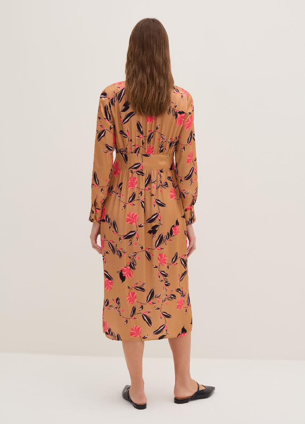 Stefanel Vestito lungo in satin stampa floreale ACQUISTA ORA