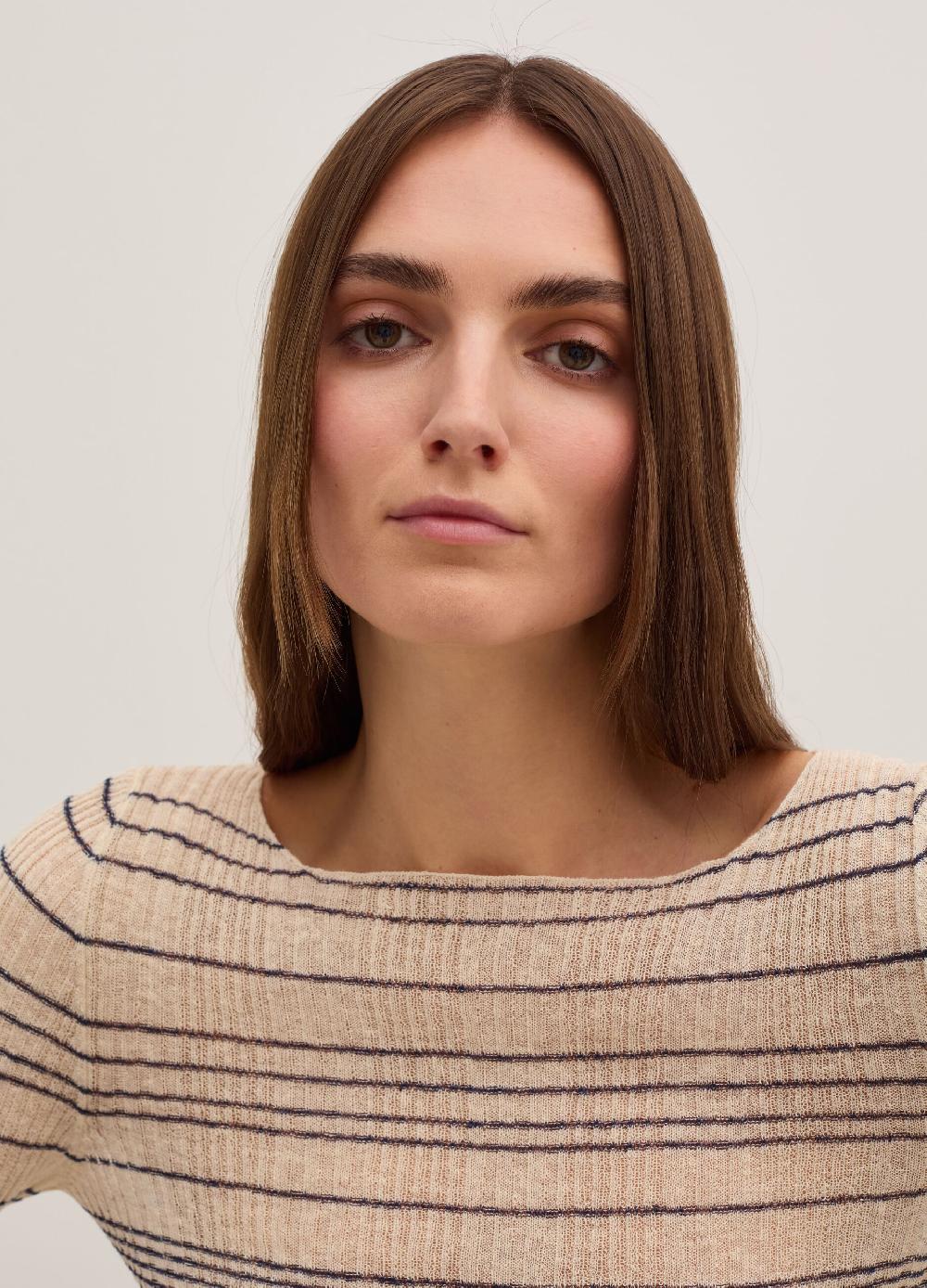 Stefanel Maglia a costine con maniche lunghe Fino al 50% di sconto