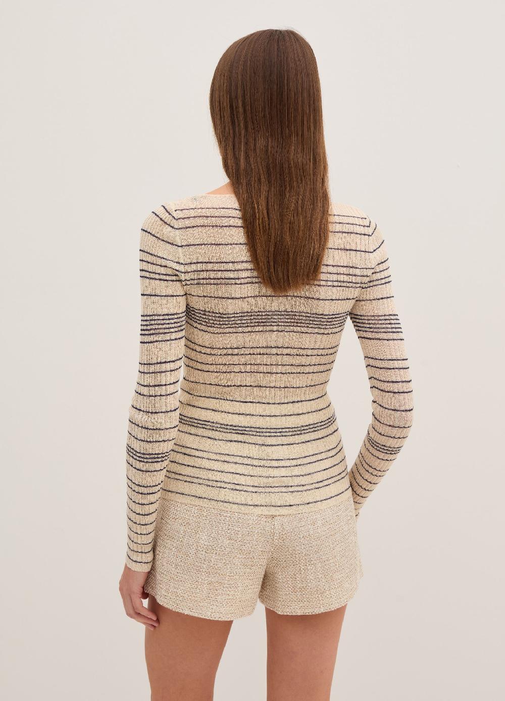 Stefanel Maglia a costine con maniche lunghe Fino al 50% di sconto