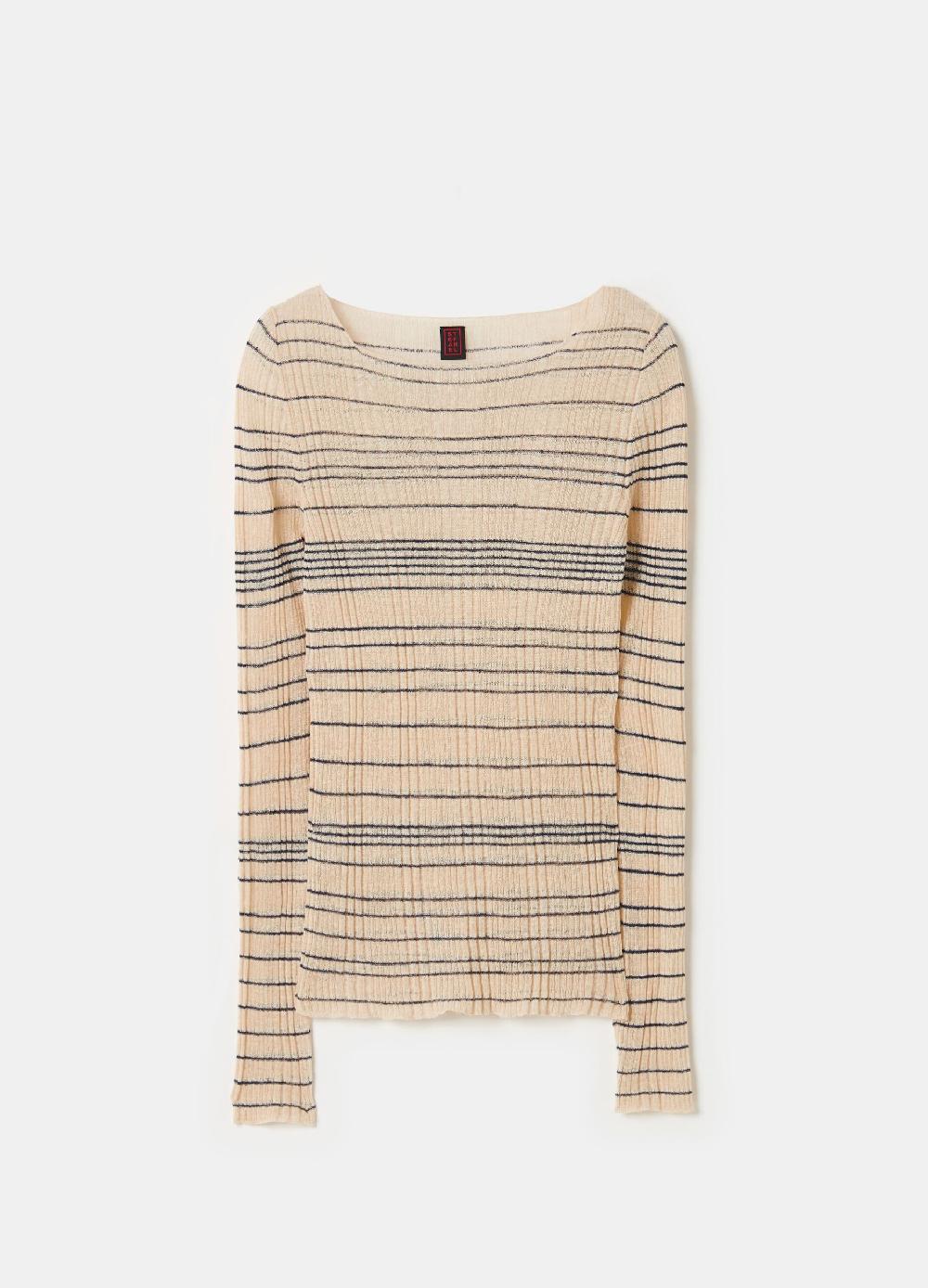 Stefanel Maglia a costine con maniche lunghe Fino al 50% di sconto