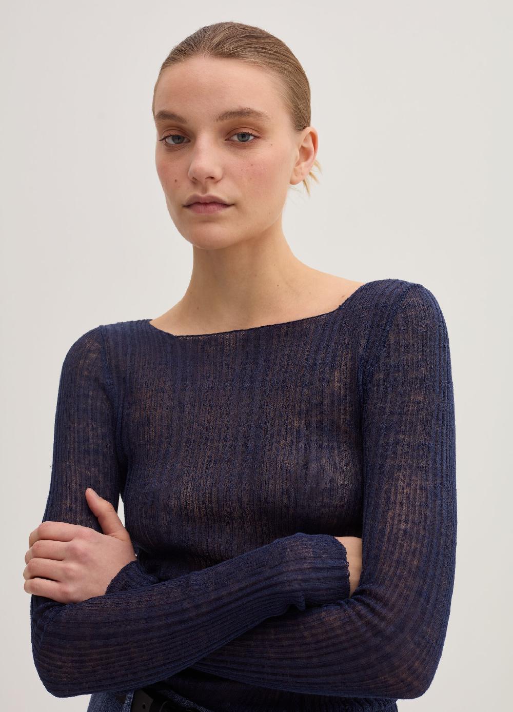 Stefanel Maglia a costine con maniche lunghe Fino al 60% di sconto