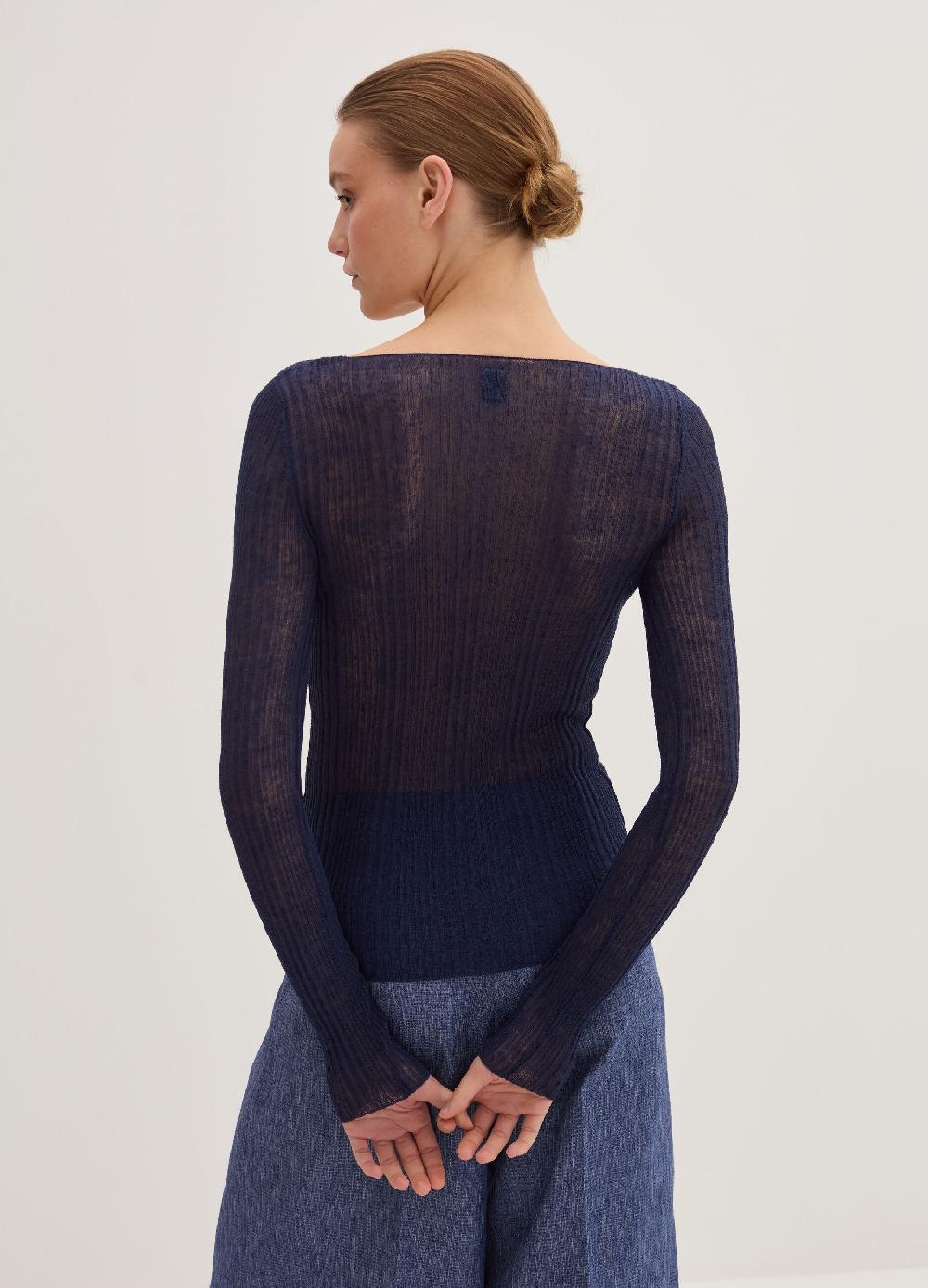 Stefanel Maglia a costine con maniche lunghe Fino al 60% di sconto
