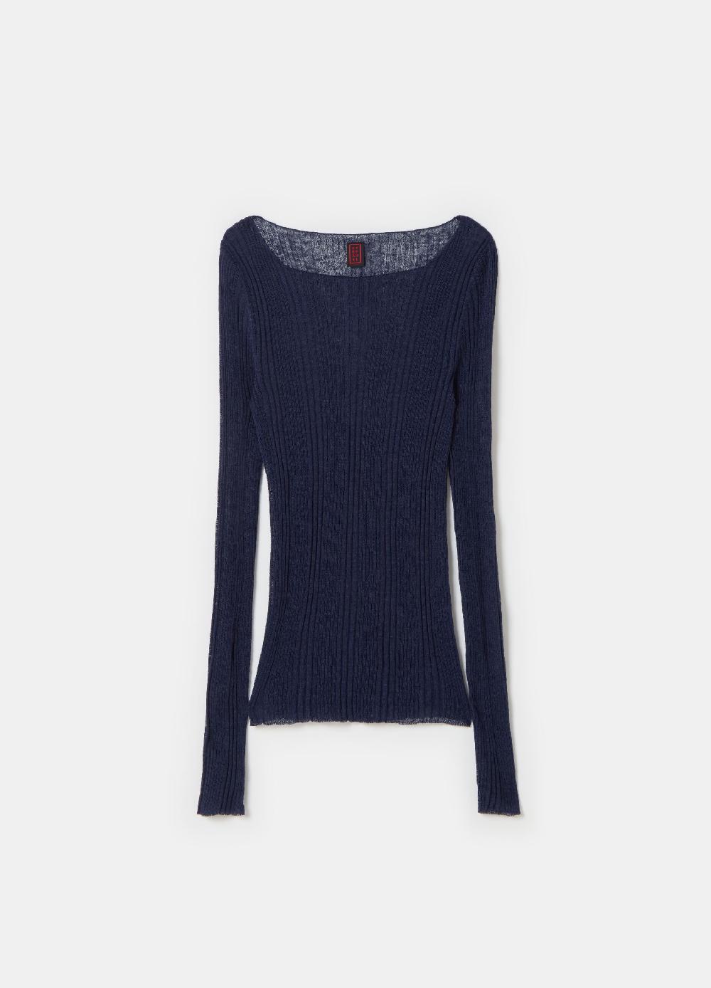 Stefanel Maglia a costine con maniche lunghe Fino al 60% di sconto
