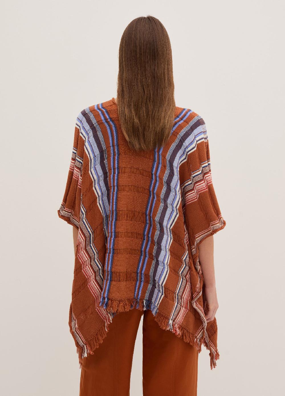 Stefanel Maglia a righe multicolor con frange Fino al 65% di sconto