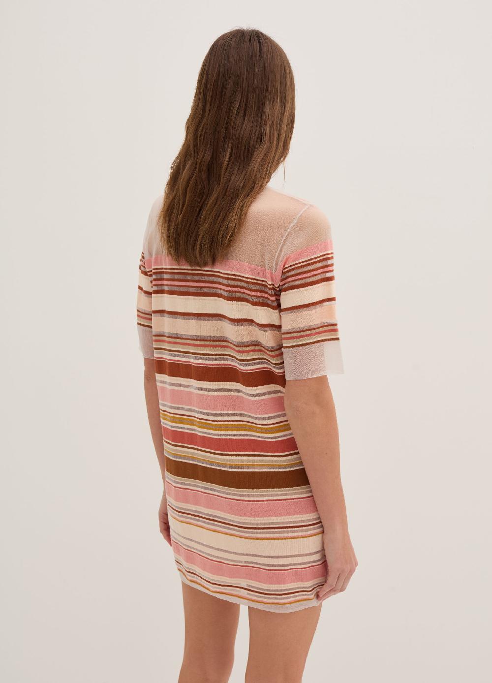 Stefanel Vestito corto a righe effetto trasparente Only for today