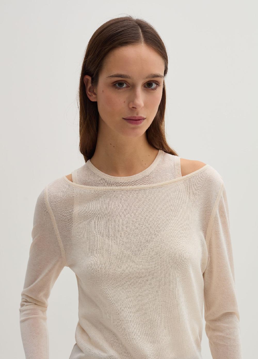 Stefanel Maglia effetto trasparenza a maniche lunghe Super sconto