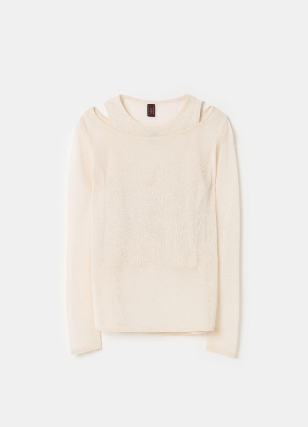 Stefanel Maglia effetto trasparenza a maniche lunghe Super sconto