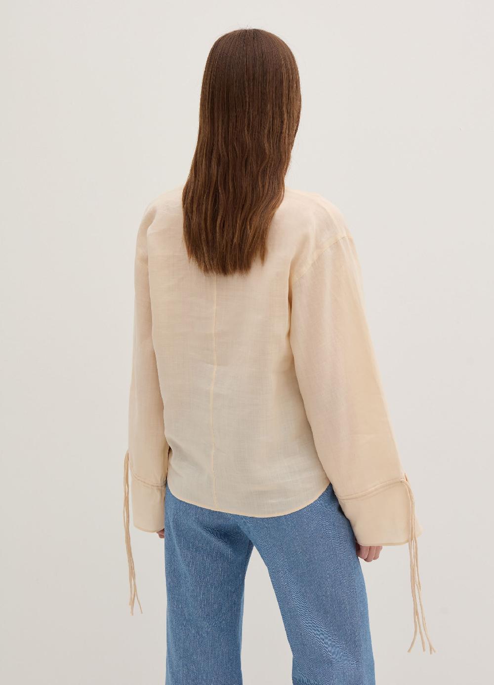 Stefanel Blusa over in ramie con laccetti Officina