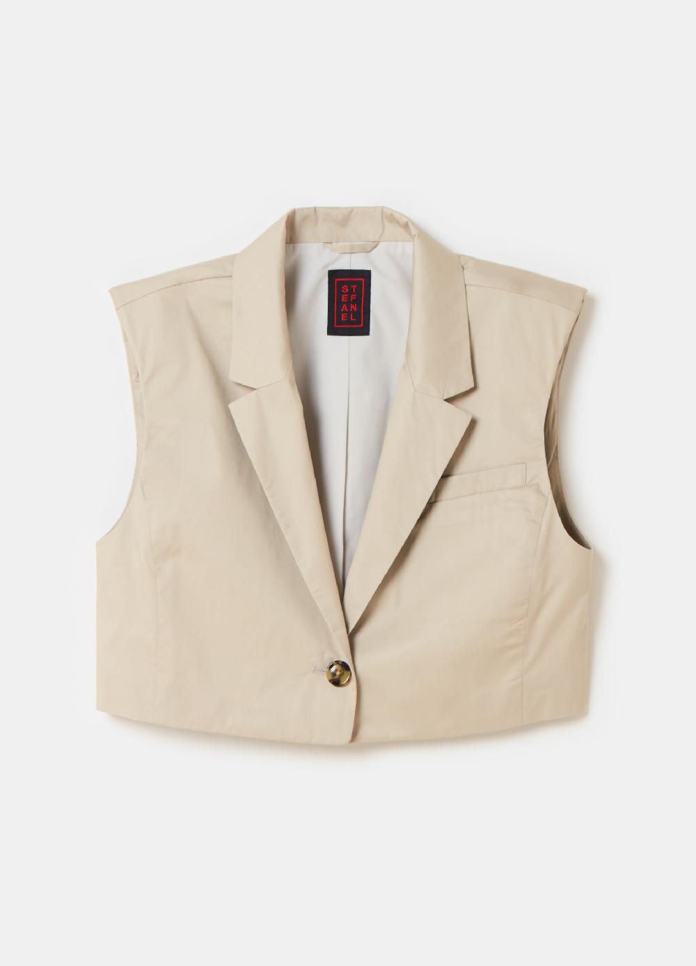 Stefanel Blazer smanicato boxy fit con spalline Limitato a 3 giorni