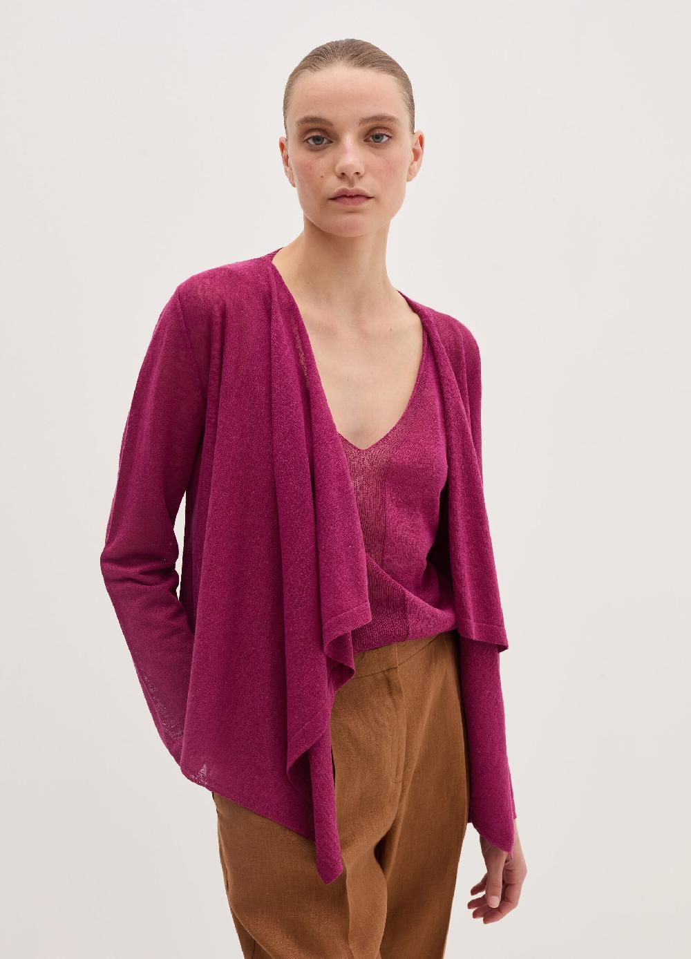 Stefanel Cardigan aperto in misto lino Duty-free