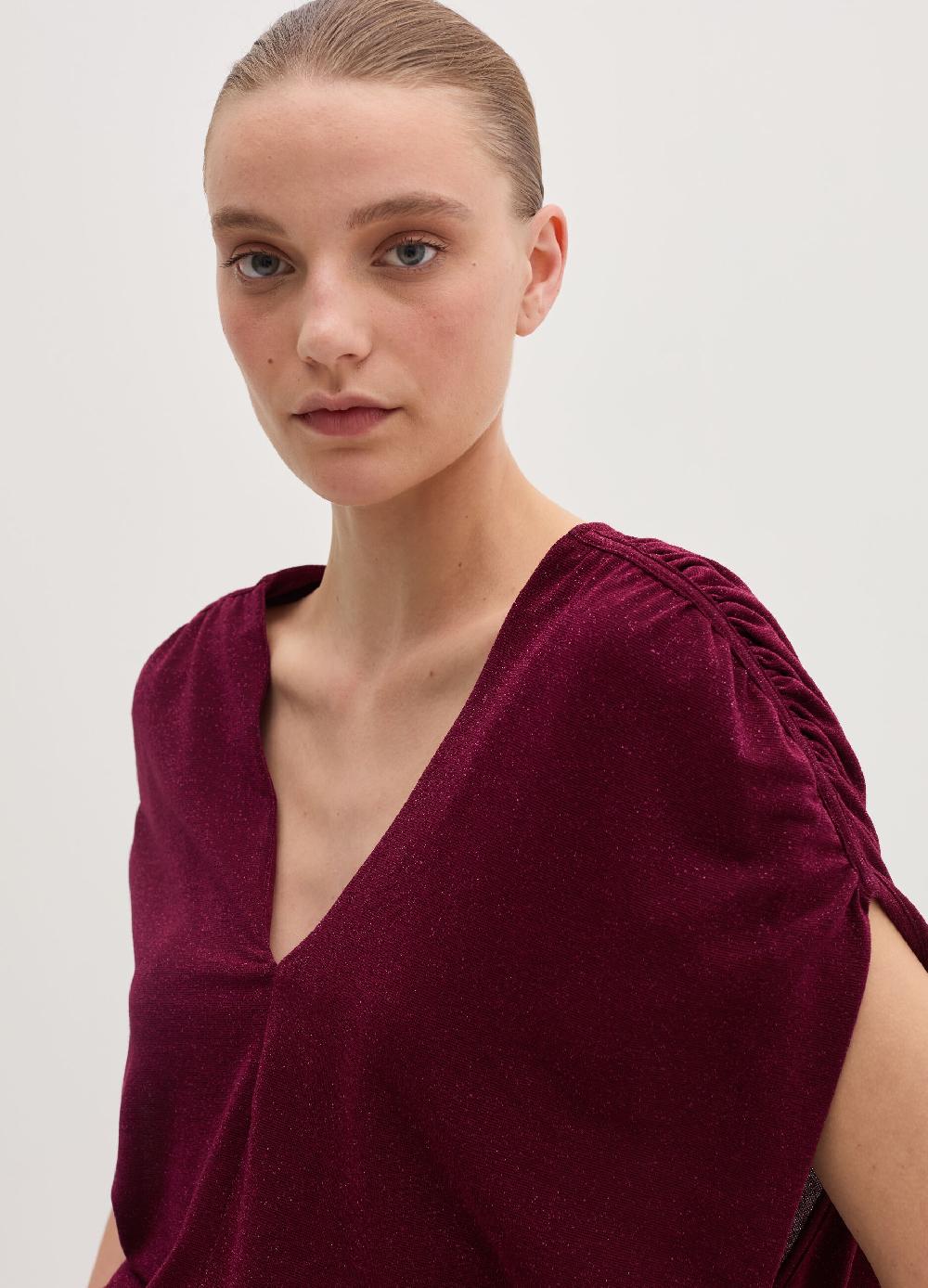 Stefanel T-shirt smanicata in lurex con arricciatura 2025