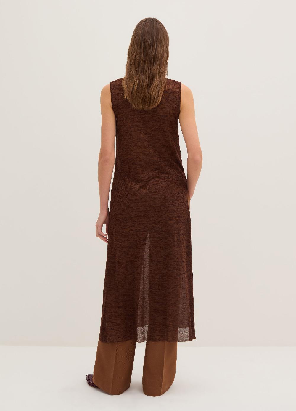Stefanel Vestito lungo effetto shantung con spacchi Vendita