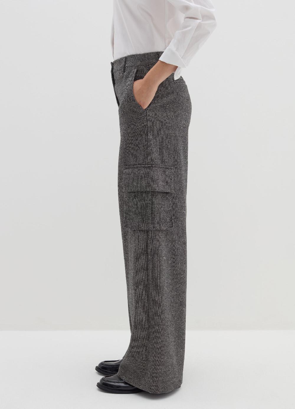 Stefanel Pantalone cargo in tweed Spedizione Gratuita