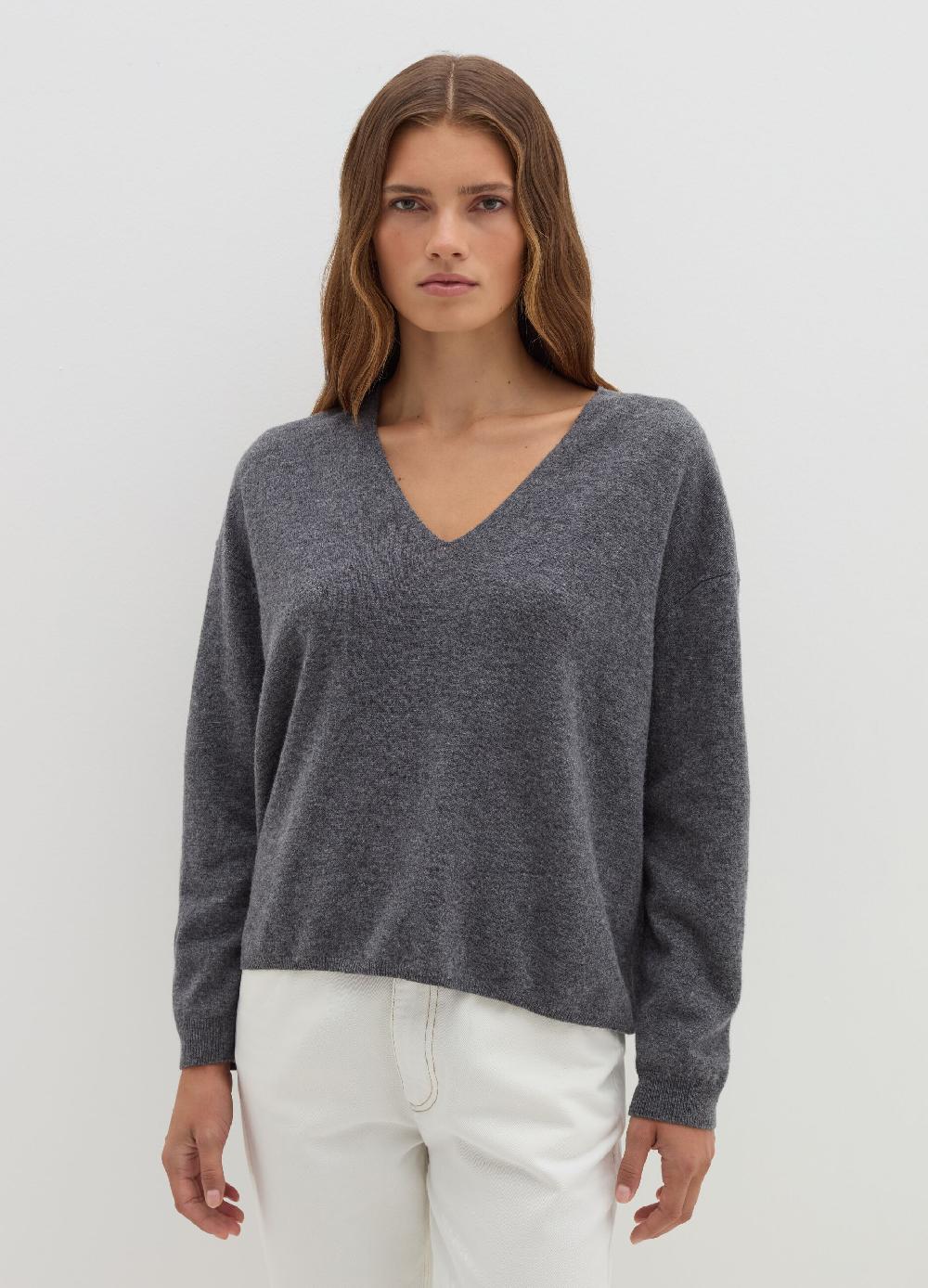 Stefanel Pullover in lana e cashmere con scollo a V Negozi Online