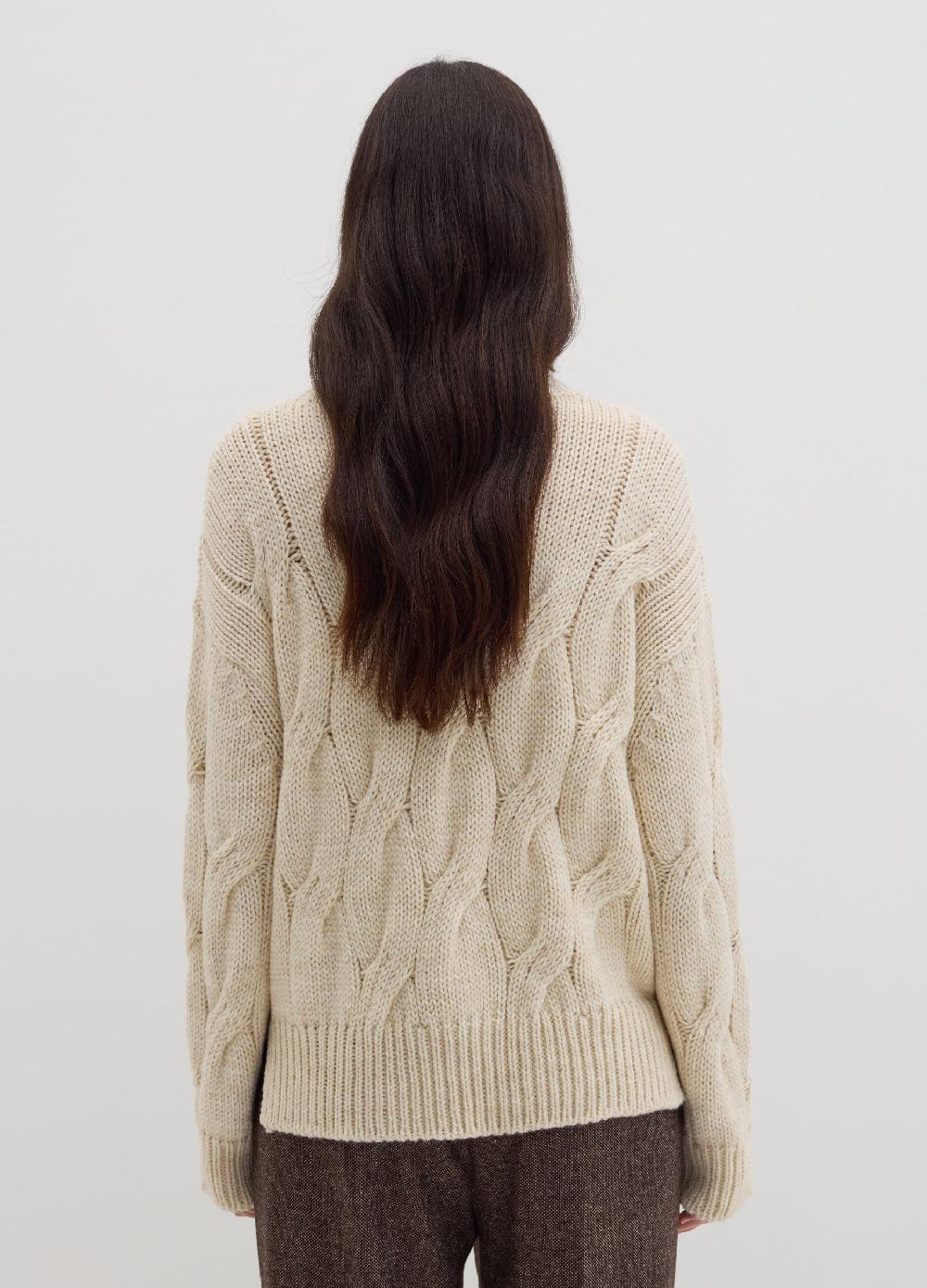 Stefanel Pullover oversize con lavorazione a treccia Shopping Online