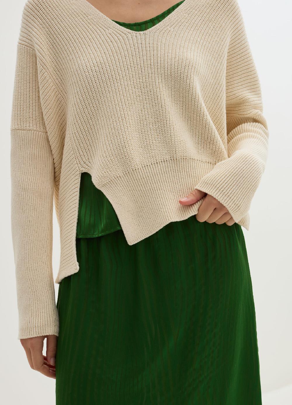 Stefanel Pullover oversize a coste con spacchi Presa
