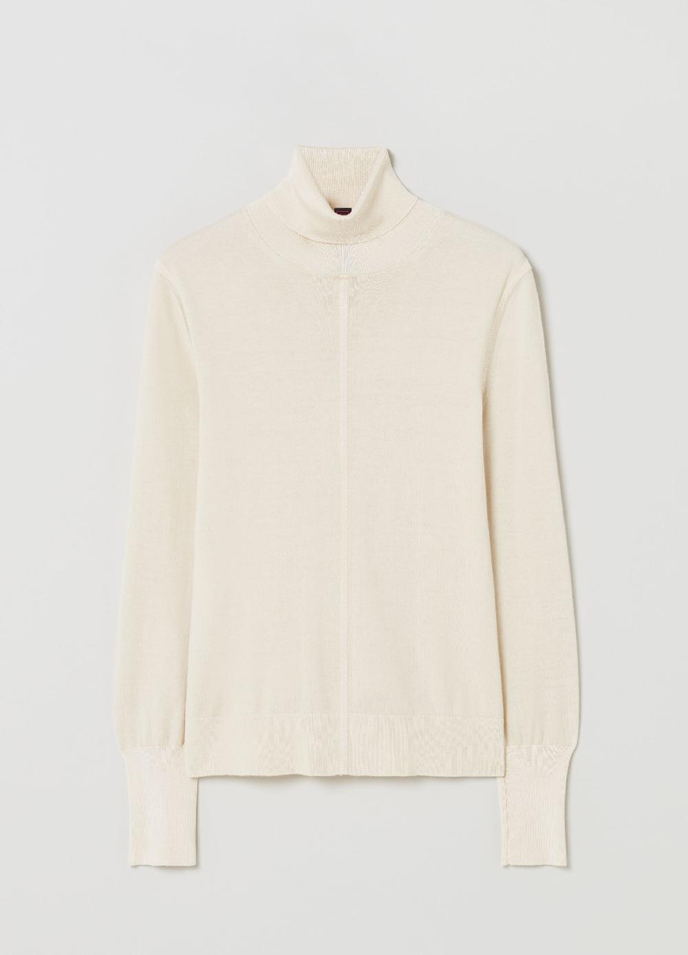 Stefanel Pullover in lana e seta a collo alto Offerta