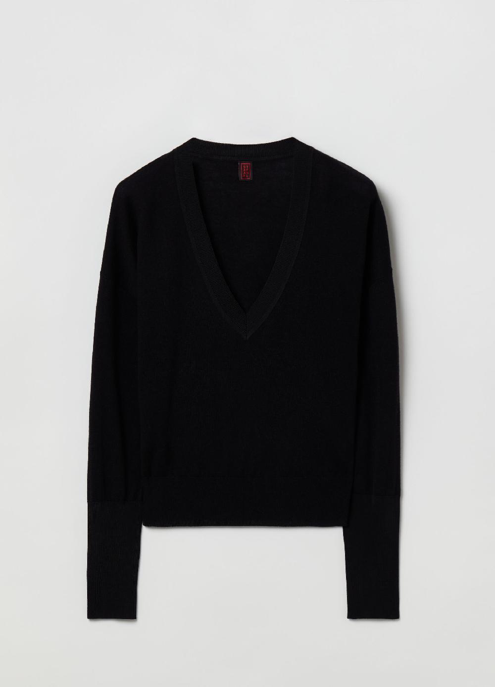 Stefanel Pullover in lana e seta con scollo a V Online