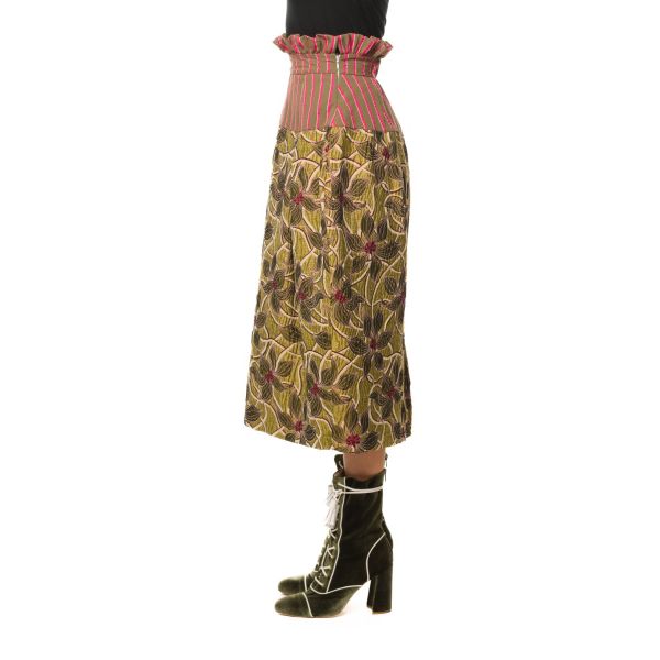 Stella Jean GONNA FLOREALE JACQUARD Qualità