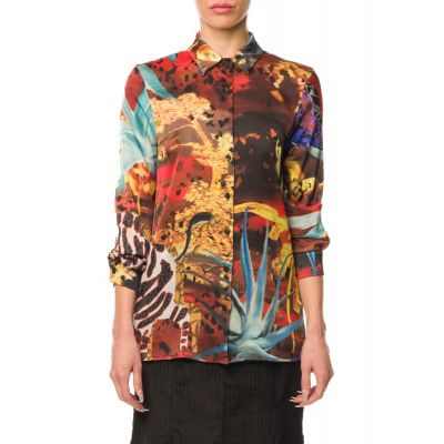 Stella Jean ANIMAL-PRINT SHIRT Offerta