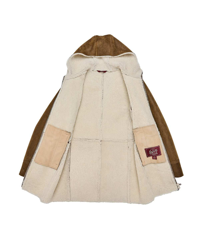 Stewart ARIC-SLIM SHEARLING SUEDE IRONED LAMB Vendita Economica