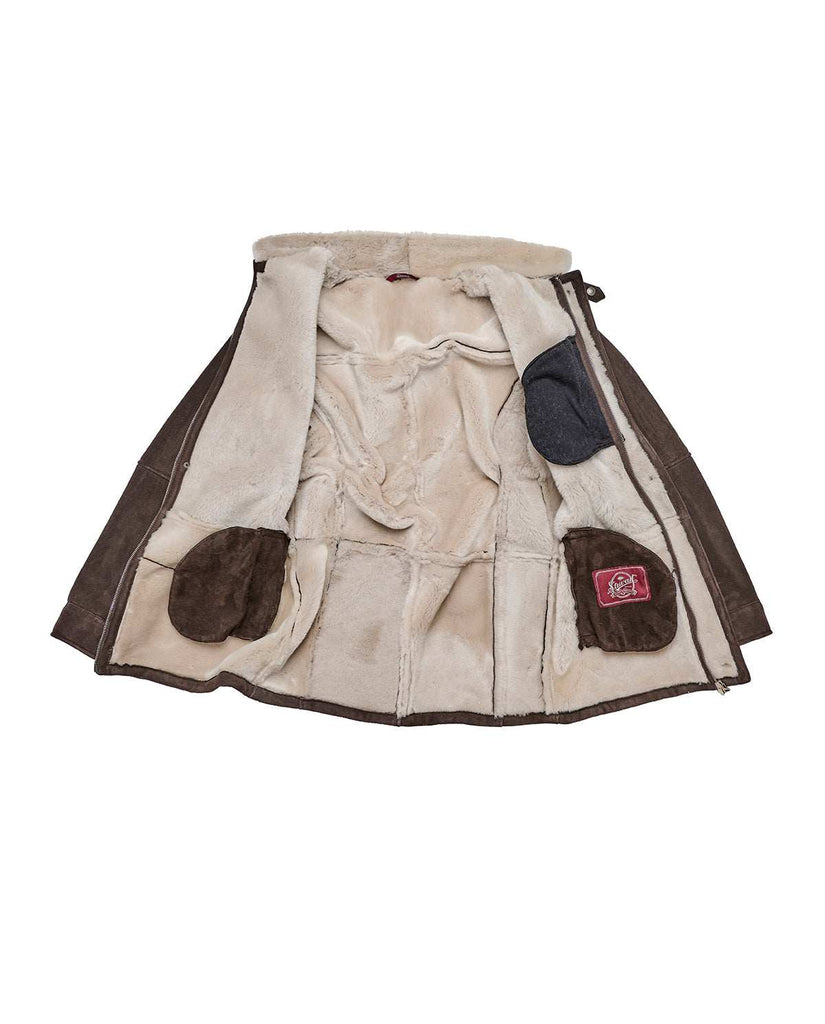 Stewart APRICA-SLIM SHEARLING SUEDE IRONED LAMB Saldi Di Fabbrica