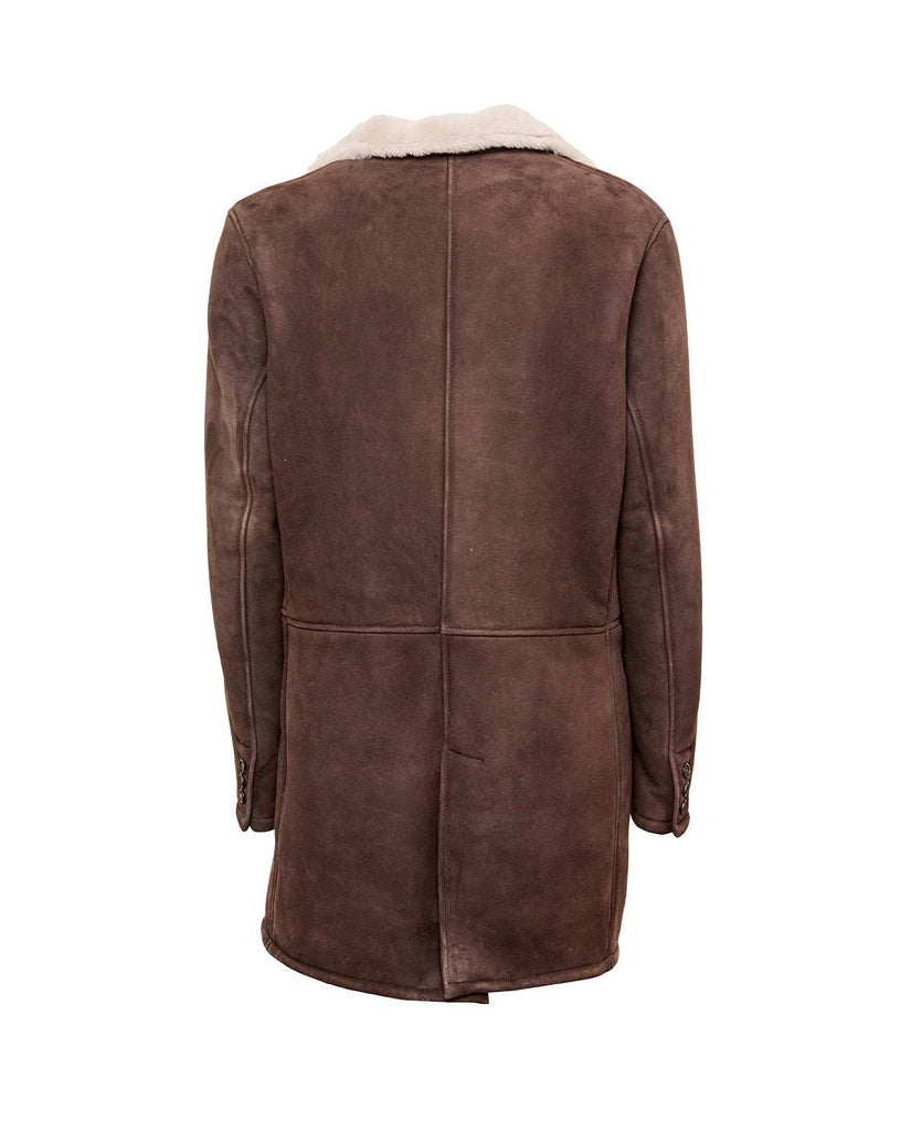 Stewart CLIFF-COAT REGULAR SHEARLING SUEDE IRONED LAMB Saldi