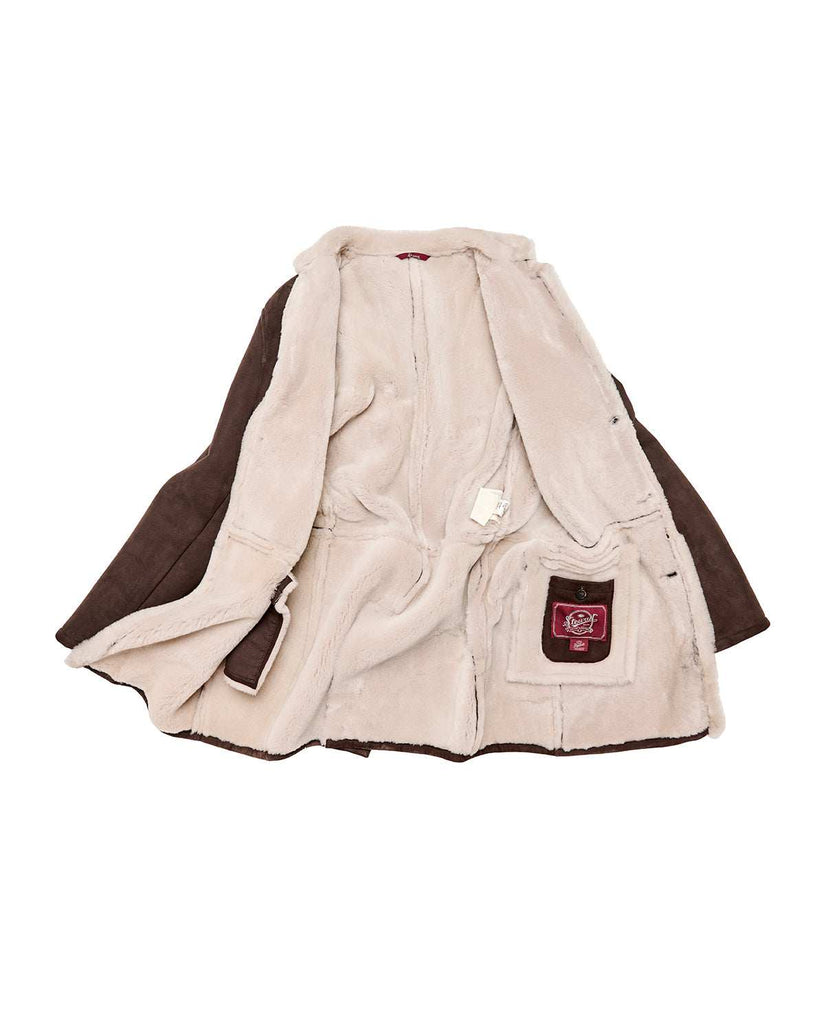 Stewart CLIFF-COAT REGULAR SHEARLING SUEDE IRONED LAMB Saldi
