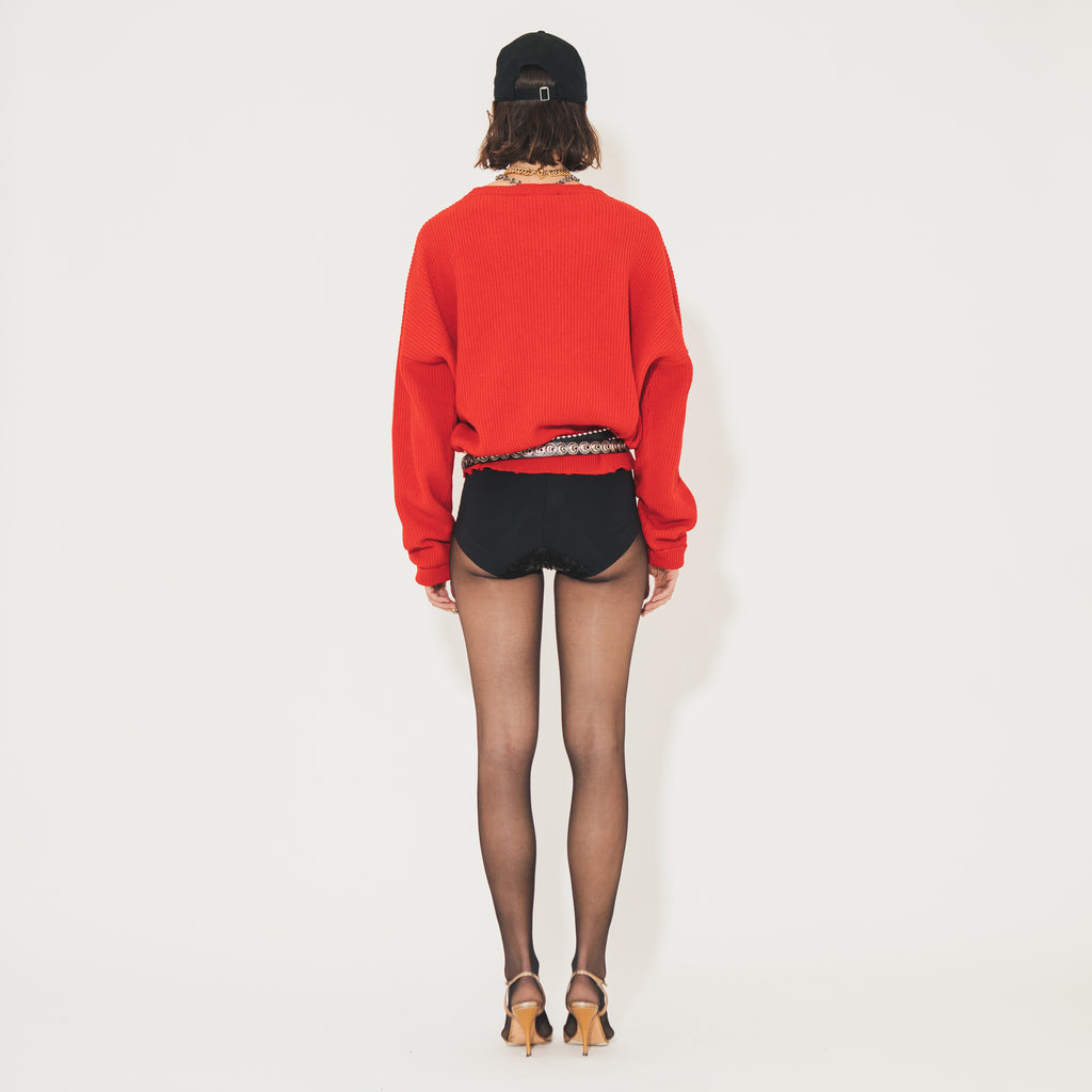 Sveta Milano Maglione girocollo Lilith rosso in misto cashmere In Linea