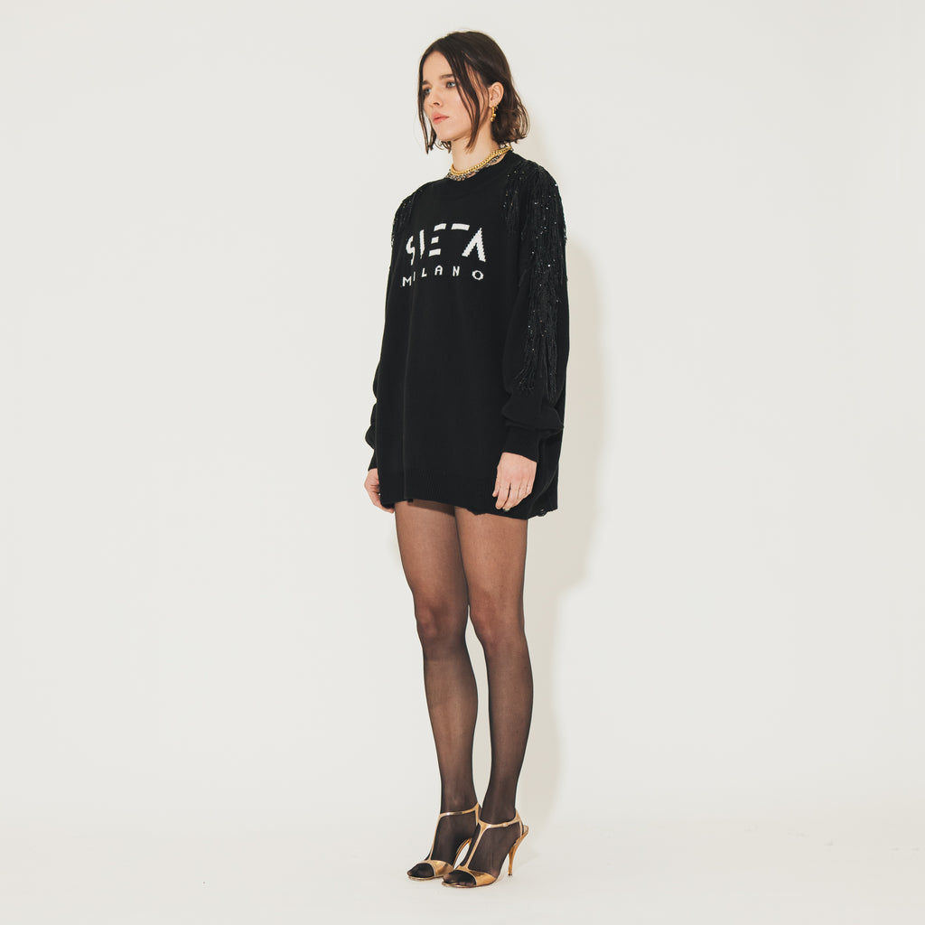 Sveta Milano Maglione lungo Ermione con logo Sveta Milano Spedizione gratuita