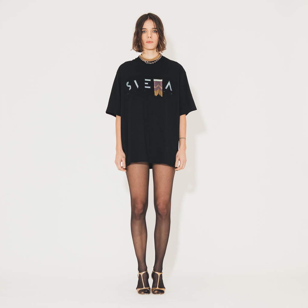 Sveta Milano T-shirt in jersey di cotone Eva Grande vendita