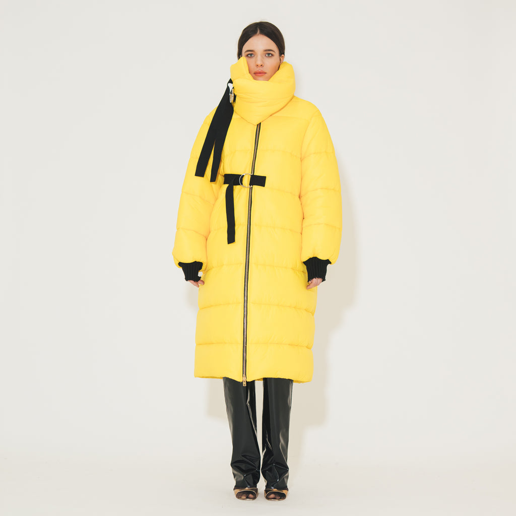 Sveta Milano Piumino lungo Oregon giallo Fornitura limitata