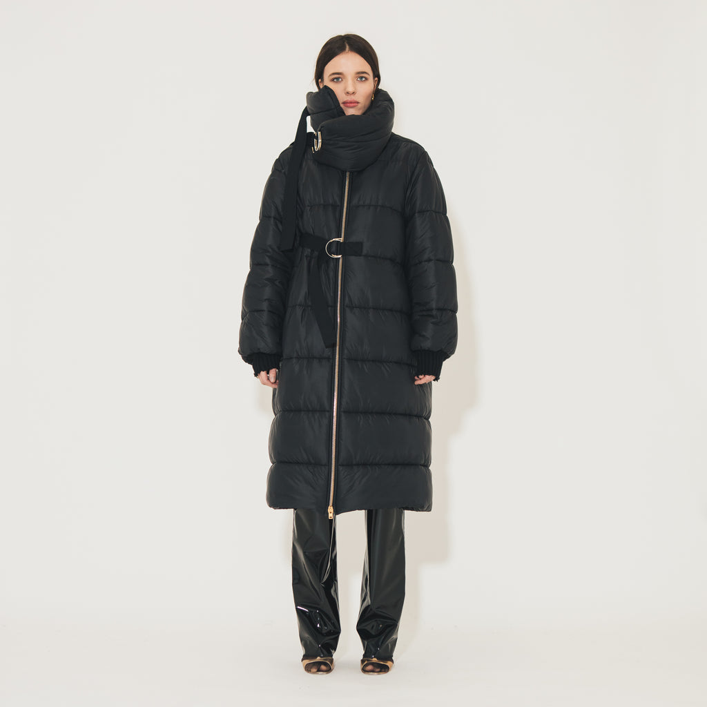 Sveta Milano Piumino lungo Oregon nero Fino al 65% di sconto