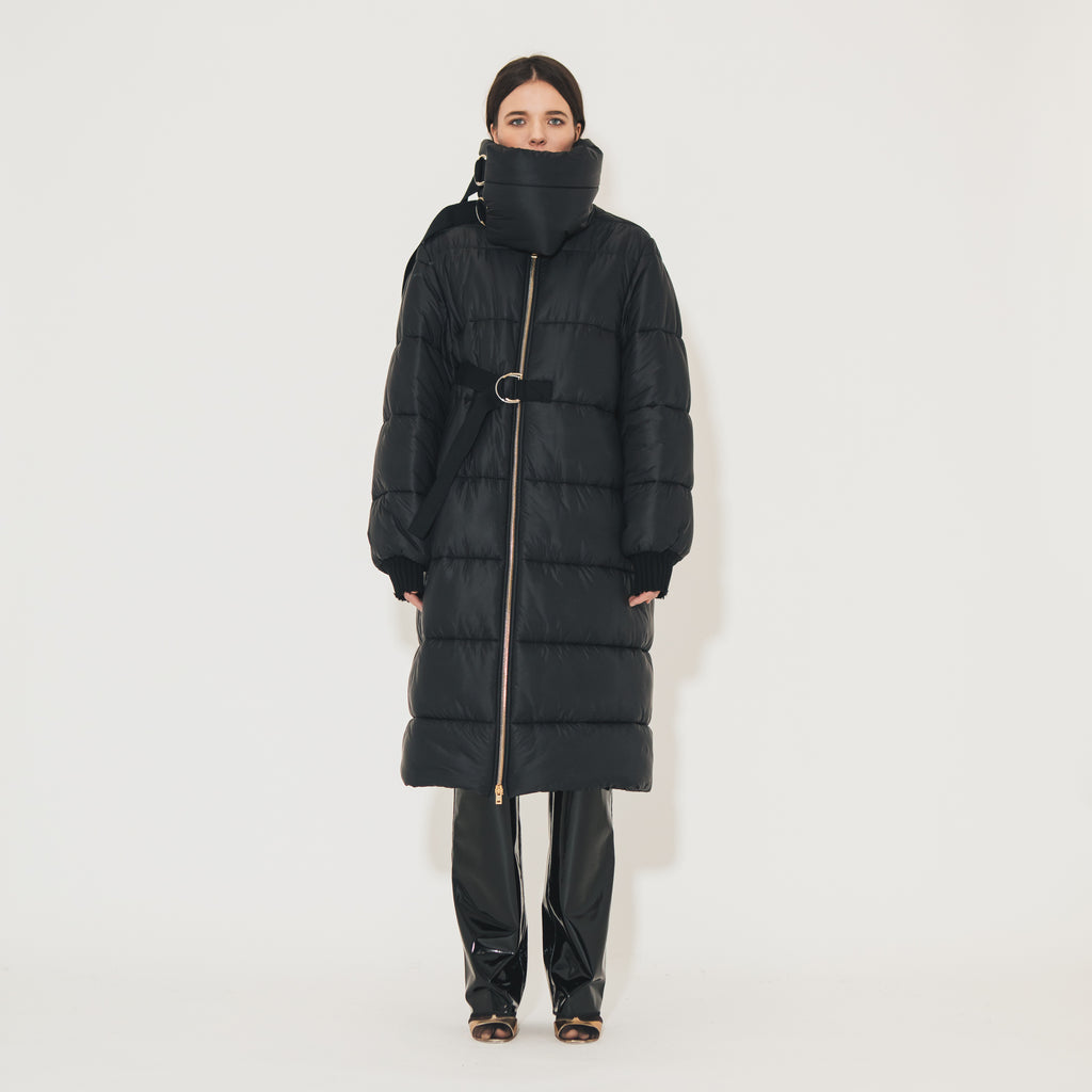 Sveta Milano Piumino lungo Oregon nero Fino al 65% di sconto