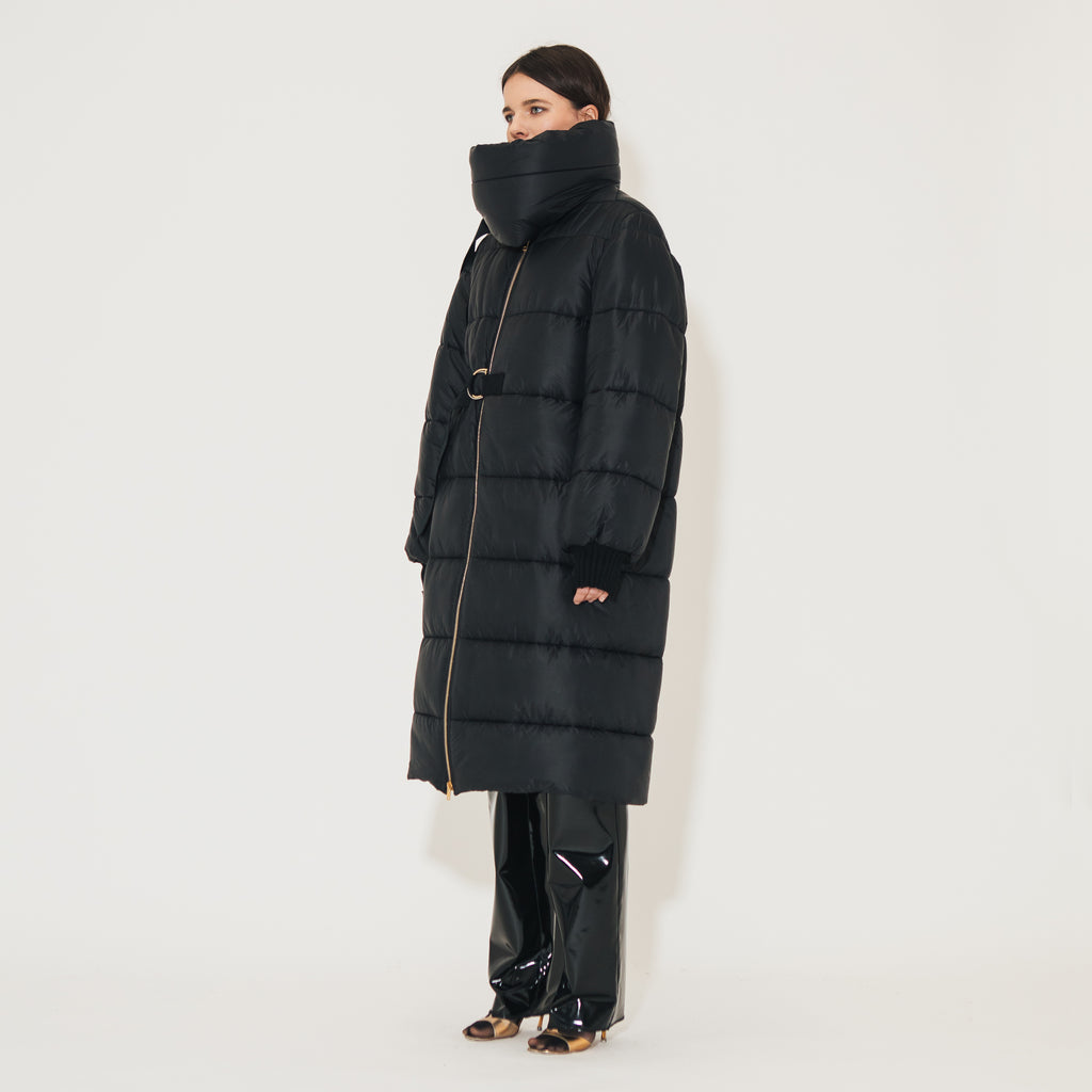 Sveta Milano Piumino lungo Oregon nero Fino al 65% di sconto