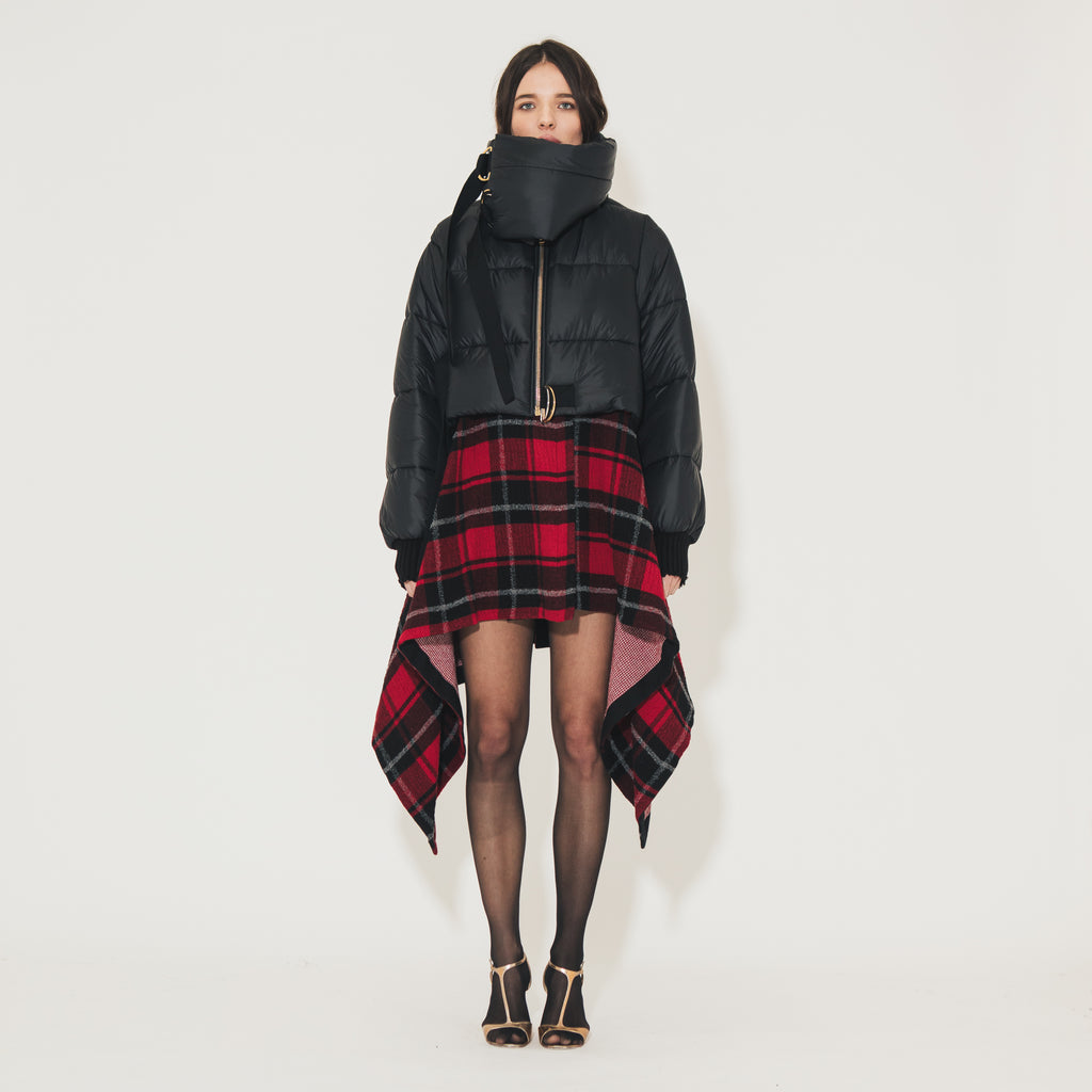 Sveta Milano Poncho in lana Paddington con piumino corto Fino al 55% di sconto