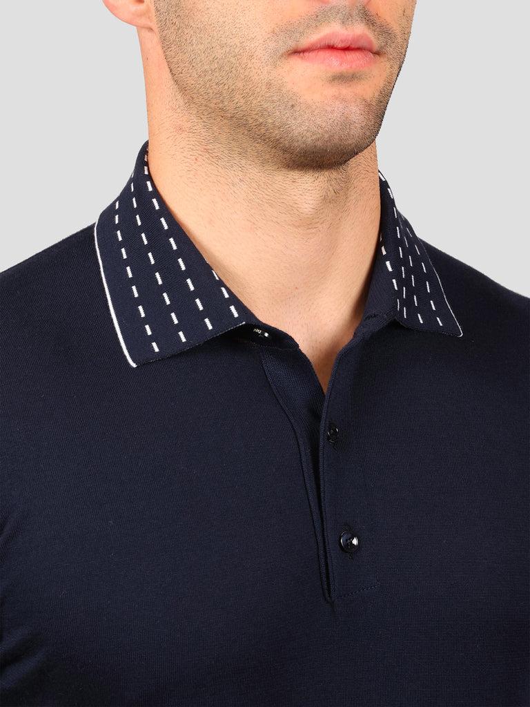 Svevo Maglia Polo 100% Cotone Supersoft Blu Navy e Bianca Soddisfazione Garantita