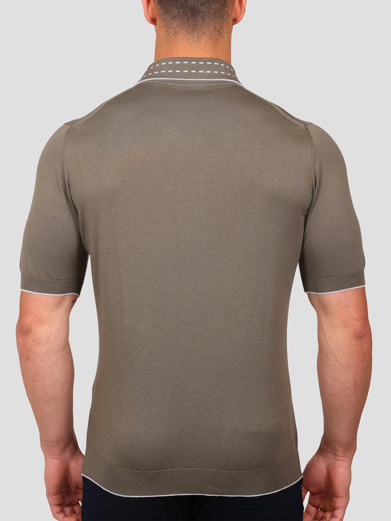 Svevo Maglia Polo 100% Cotone Supersoft Grigia e Bianca Sostegno trimestrale