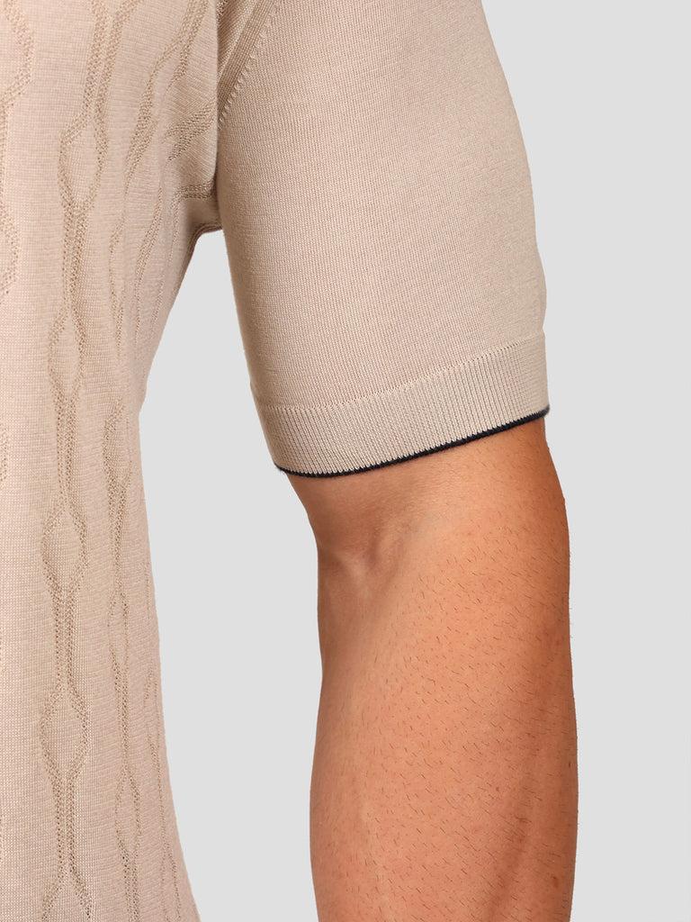 Svevo Maglia Polo con Zip 100% Cotone Supersoft Beige Prezzo Ridotto