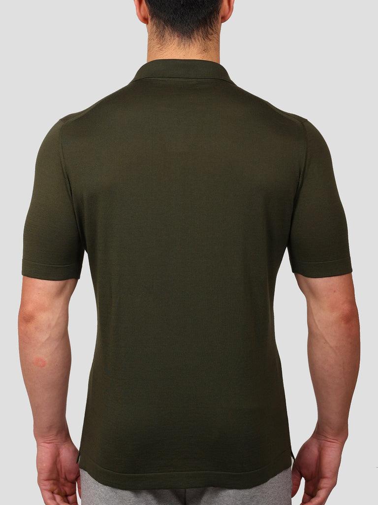 Svevo Polo scollo a V 100% Cotone Supersoft Verde Sottocosto