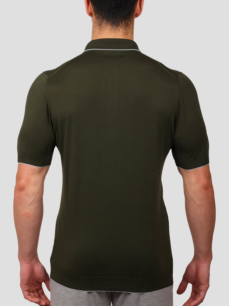 Svevo Maglia Polo con Zip 100% Cotone Supersoft Verde Convenienza