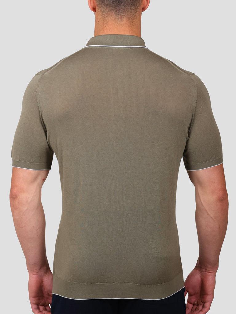 Svevo Maglia Polo con Zip 100% Cotone Makò Grigia Novità
