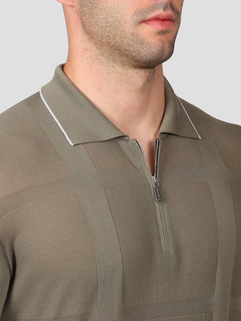 Svevo Maglia Polo con Zip 100% Cotone Makò Grigia Novità