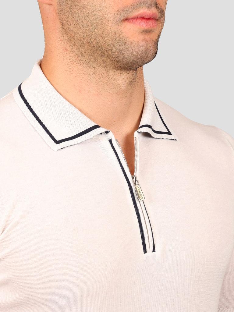 Svevo Maglia Polo 100% Cotone Makò Panna Presa