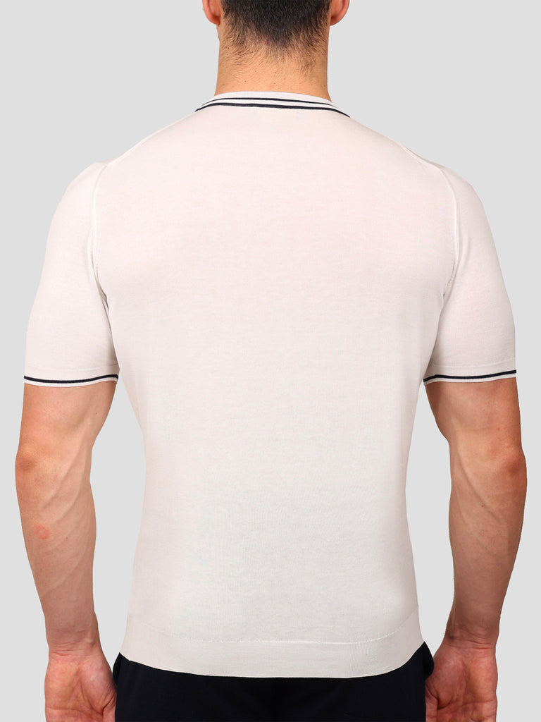Svevo Maglia Girocollo 100% Cotone Makò Panna Sconto