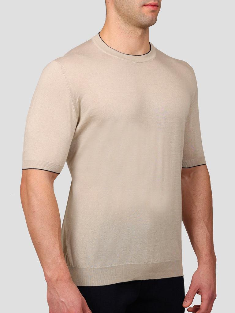 Svevo Maglia Girocollo 100% Cotone Supersoft Beige Online