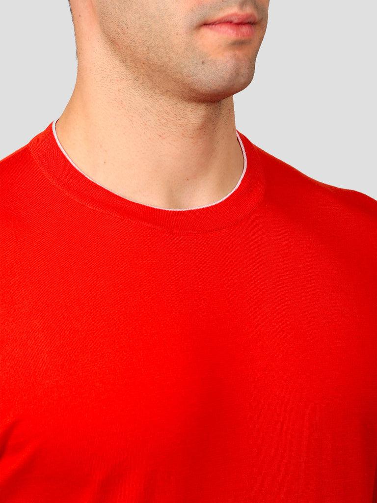 Svevo Maglia Girocollo 100% Cotone Supersoft Arancione Outlet